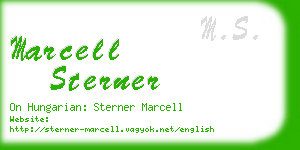 marcell sterner business card
